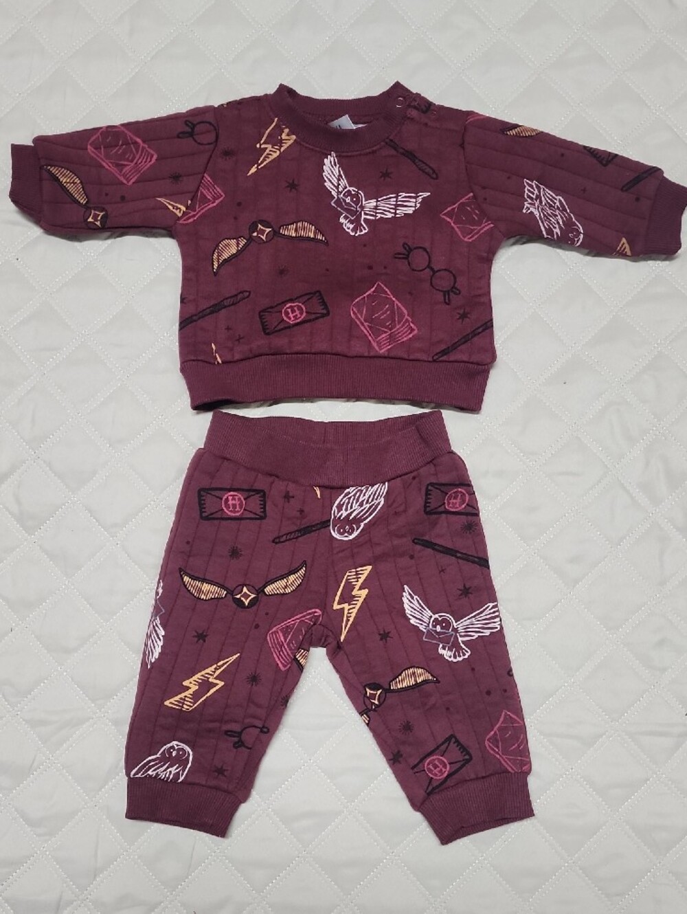 Harry Potter Baby Clothes Full Sweatshirt and Sweatpants Set 0-3 months